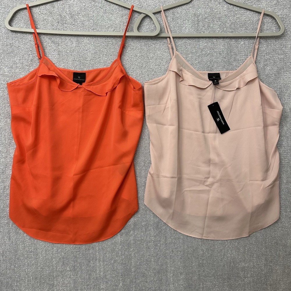 Lot of 2 Worthington Cami Tank‎ Top Women's Size Medium - Pink and Orange New